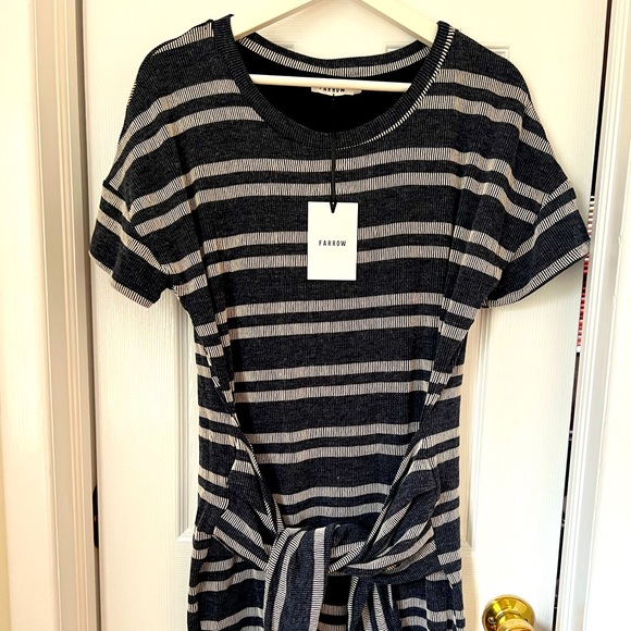 ‘FARROW’ Navy Knit Dress Size M - Picture 2 of 6